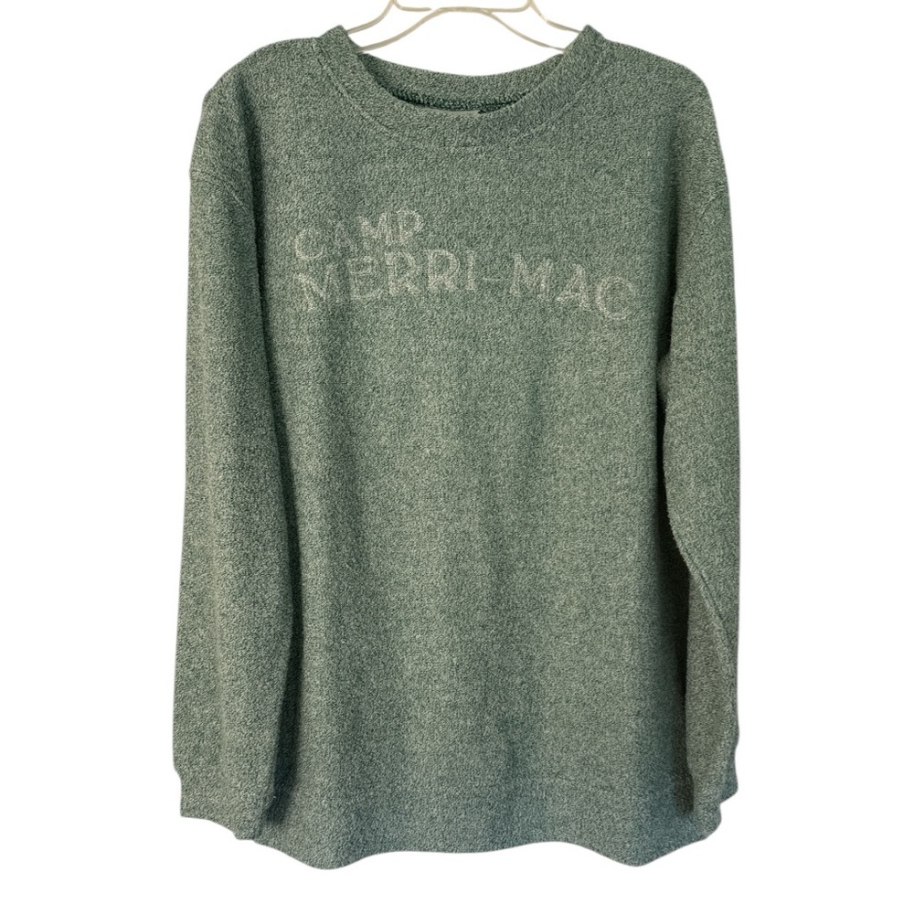 Camp Merri-Mac oversized fuzzy sweatshirt size L EUC I-8